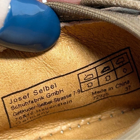 Josef Seibel Pippa Brown Quilted Leather Flats Black Cap Toe Size 37 with Bow - Picture 13 of 13